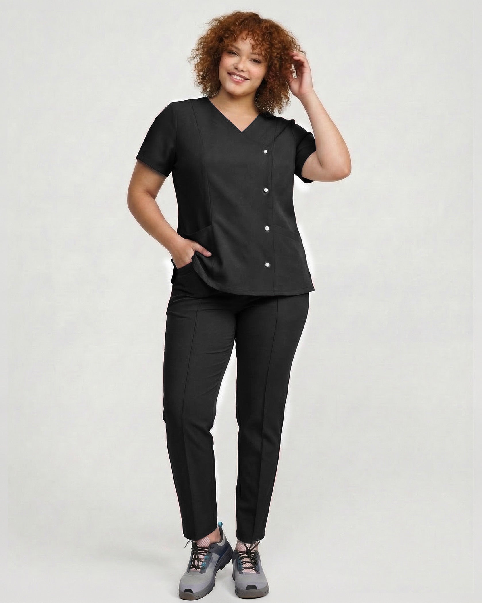 PERLA Black Scrub Top - Image 5