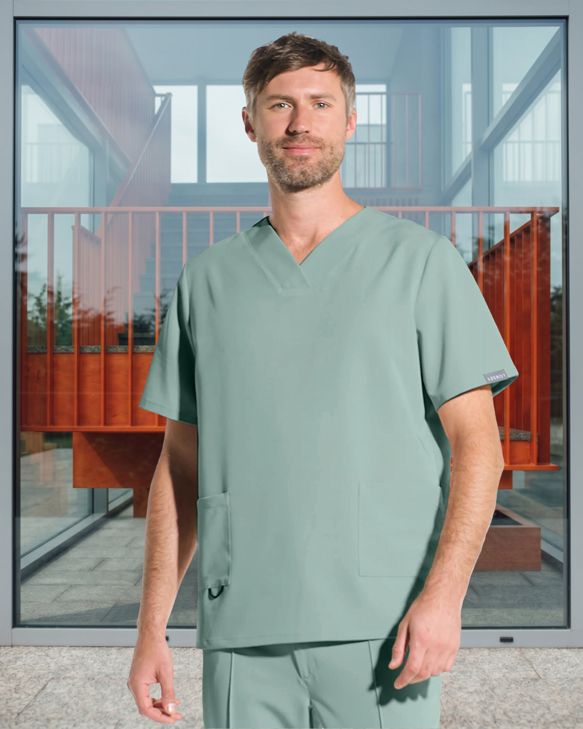 RAND Jade Scrub Top