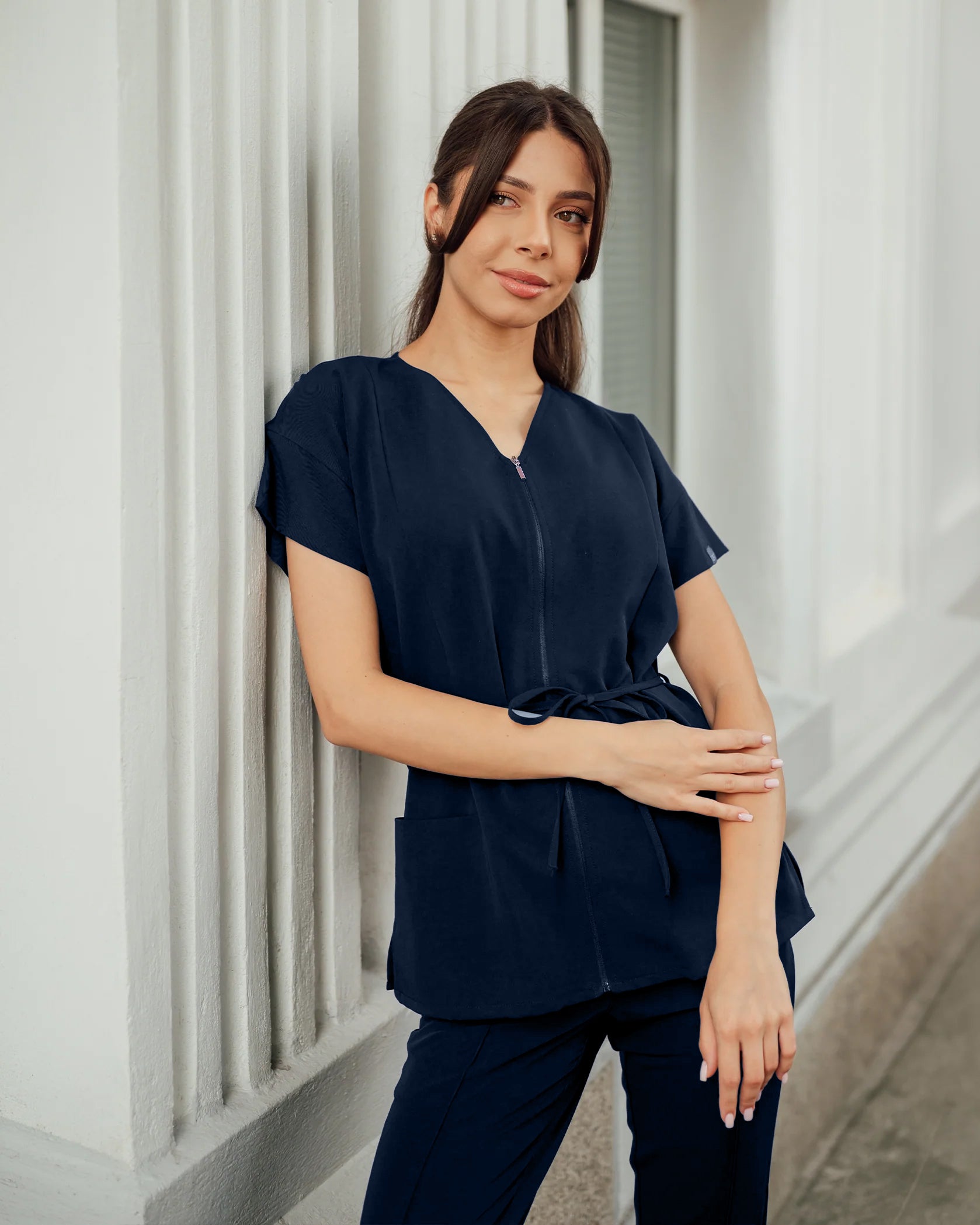 ROSA Medical Blouse navy - Front view