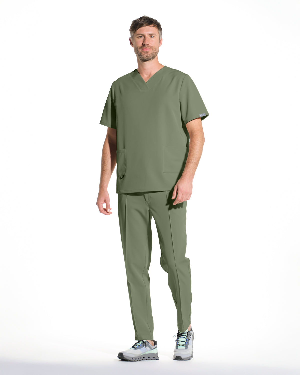 RAND Olive Scrub Top