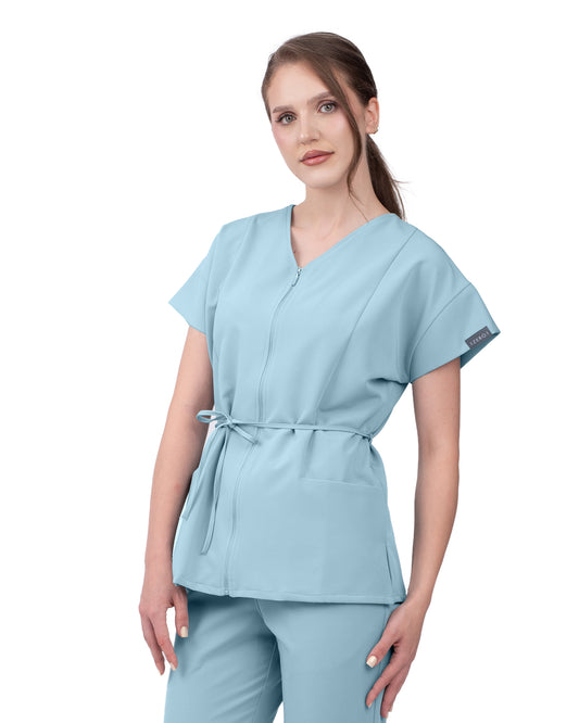 ROSA Blue Scrub Top