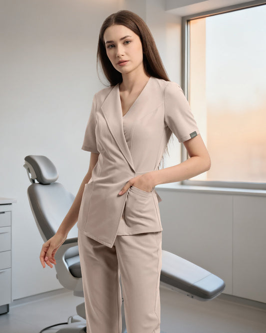 SIENA Latte Scrub Top
