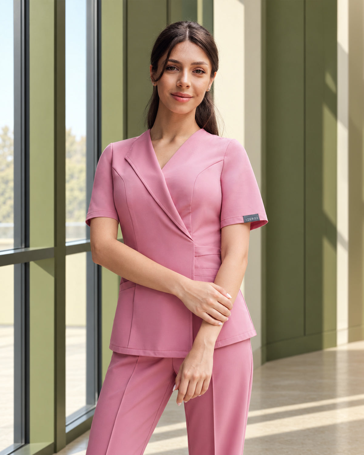 SIENA rose dust medical top