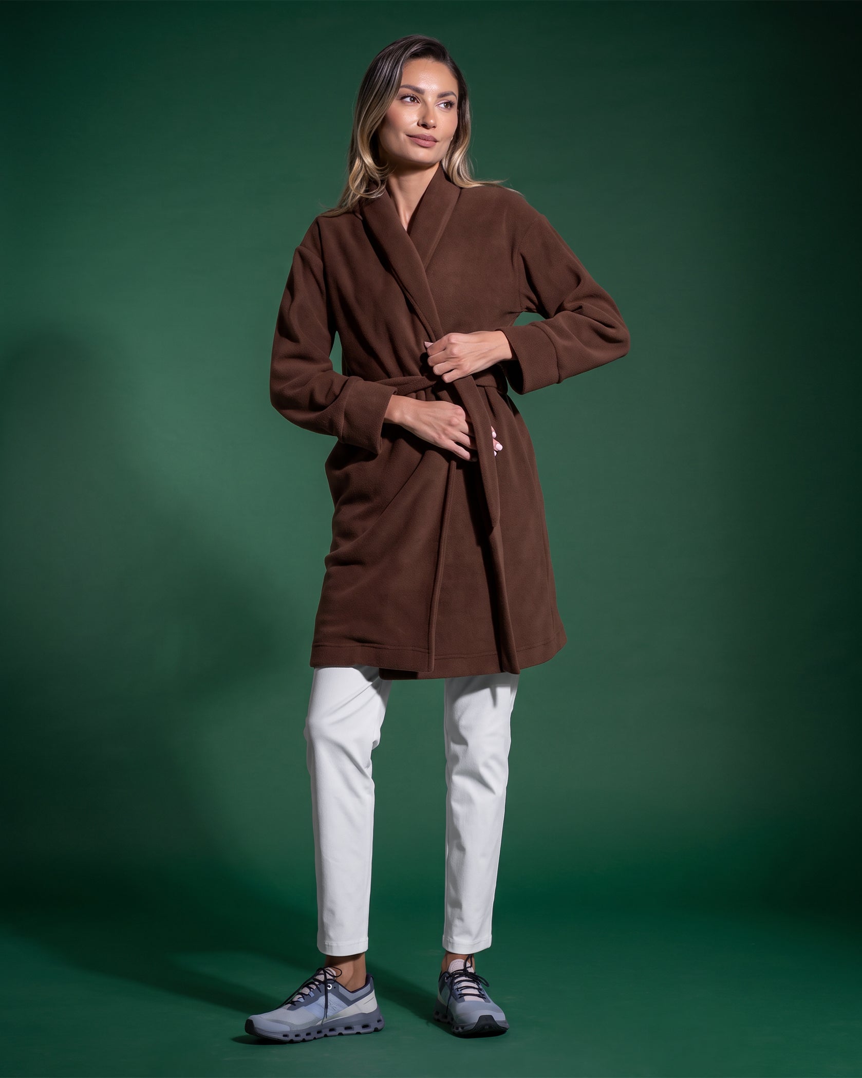 Women's medical Coat SOFT mocha - Close up details