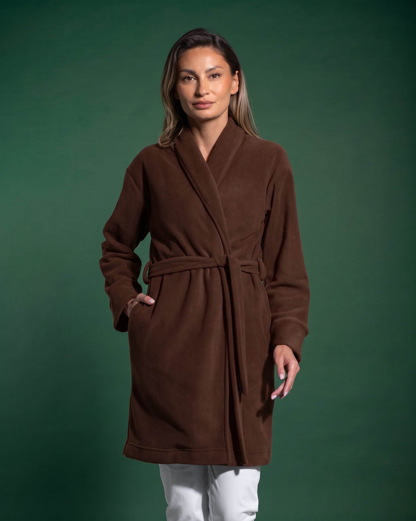 Women's medical Coat SOFT mocha - Front view