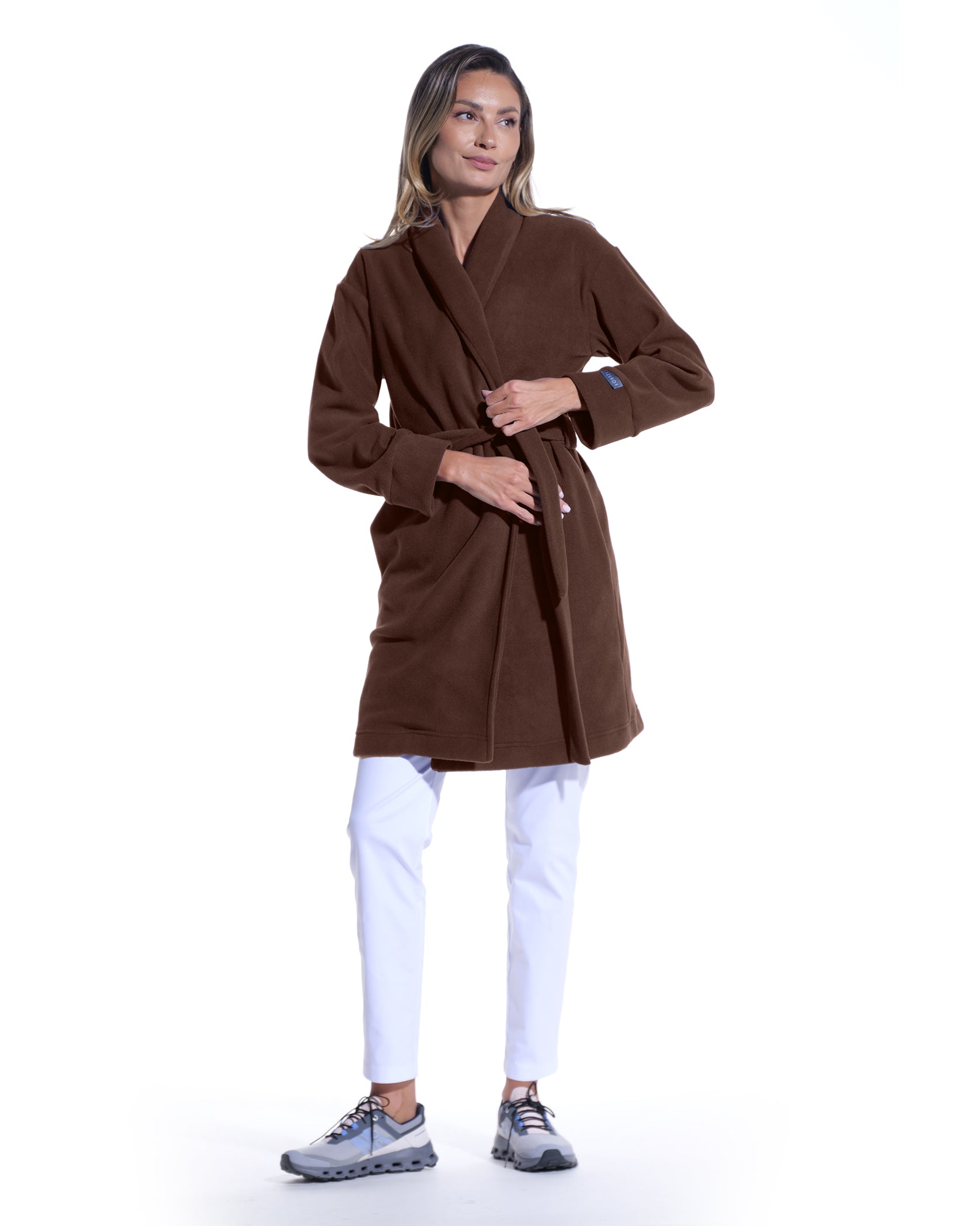 Halat medical dama SOFT mocha - Vorderansicht