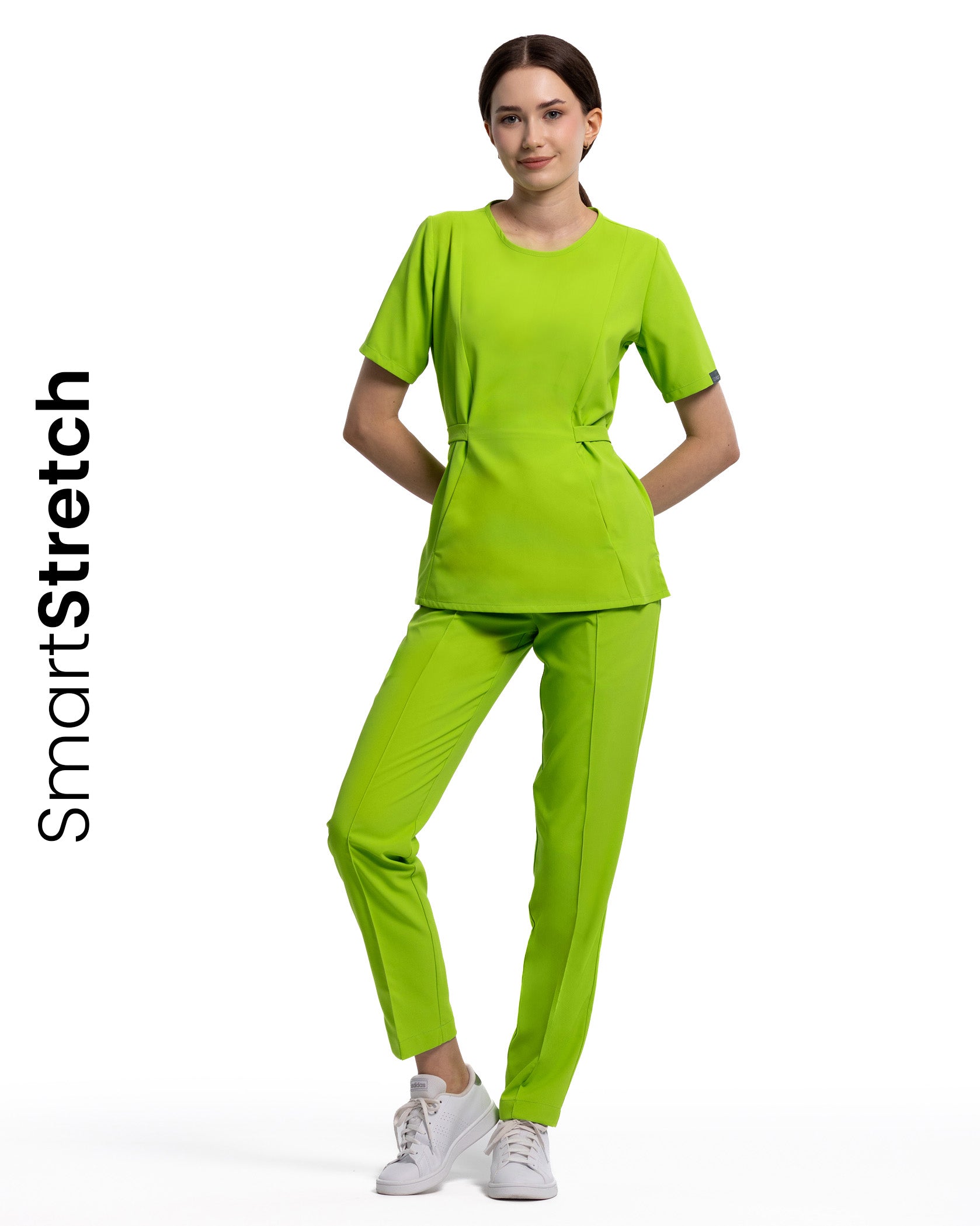 Bluza medicala THALYA kiwi - Vedere frontala