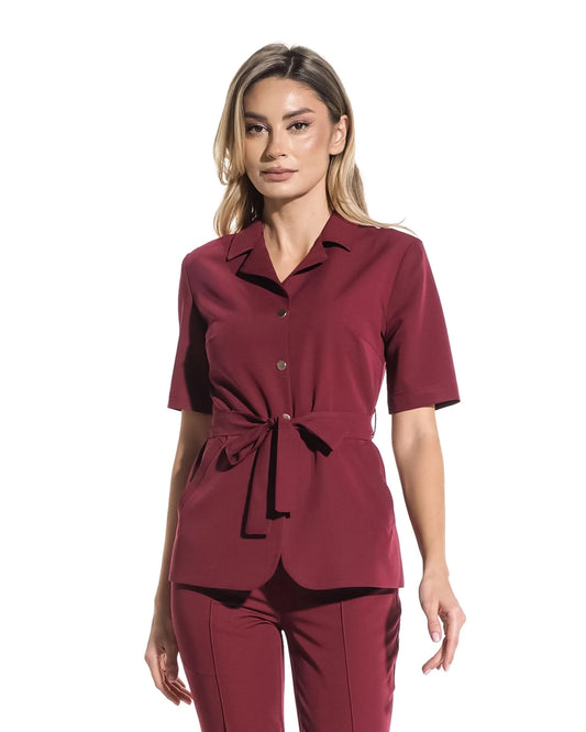 VENUS Burgundy Scrub Top