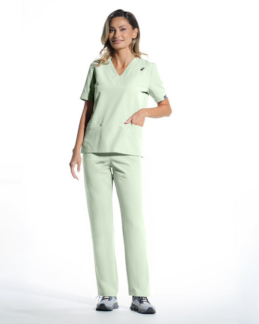 VERSO Plum Scrub Top