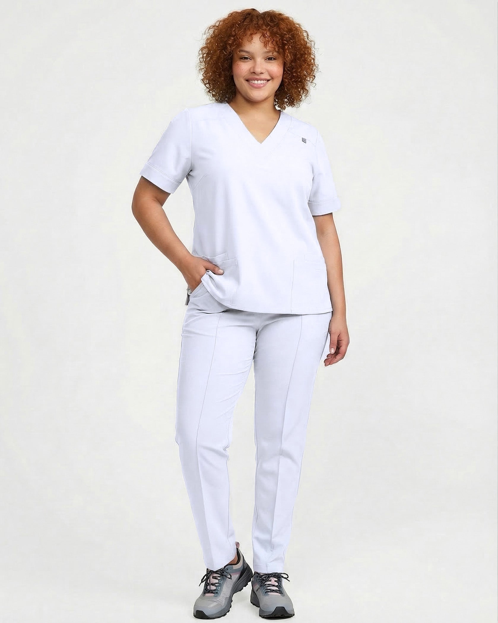 Bluza medicala VERSO alb - Imagine 5