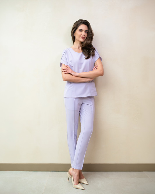 PETALI Lilac Scrub Top