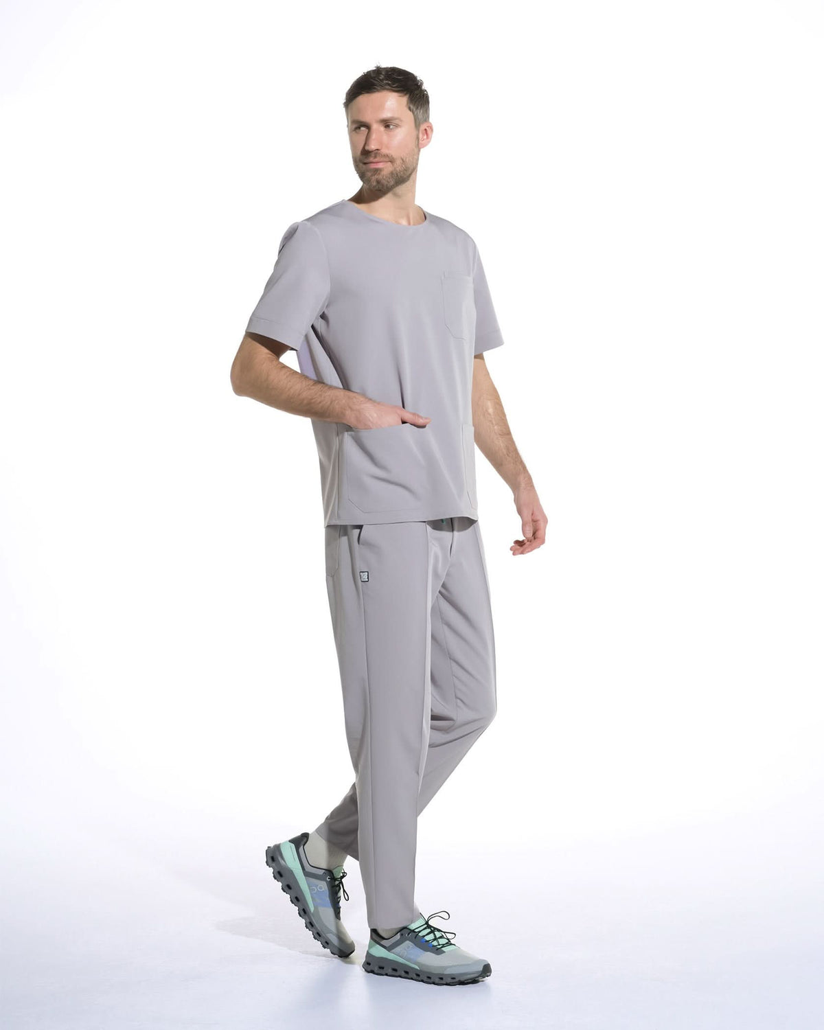 Pantaloni medicali barbati NORM gri - 1zero1.ro