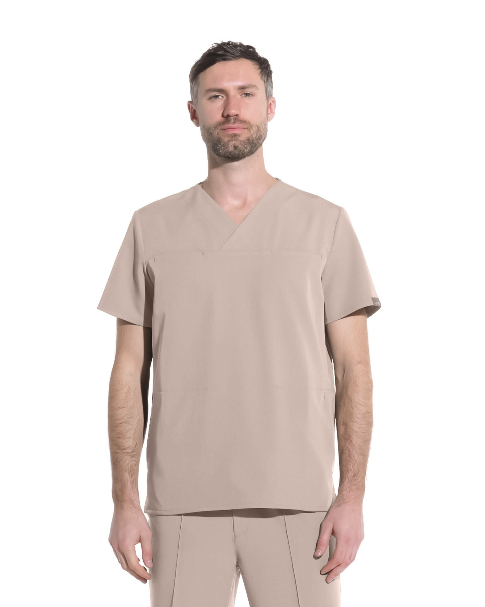 Bluza medicala barbati WAVE latte - 1zero1.ro