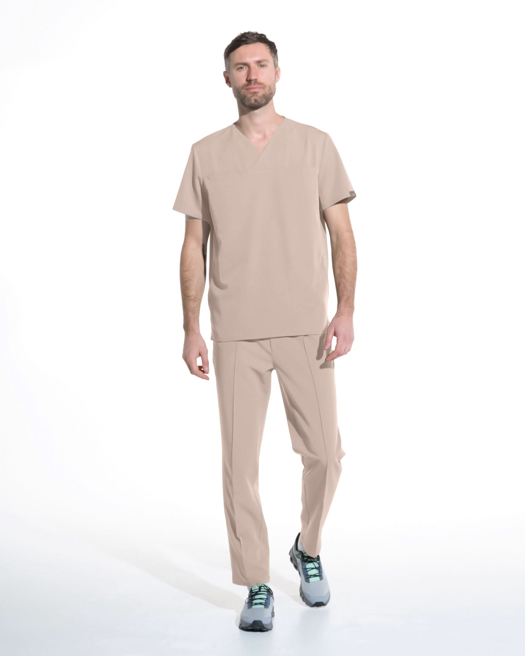 Bluza medicala barbati WAVE latte - 1zero1.ro