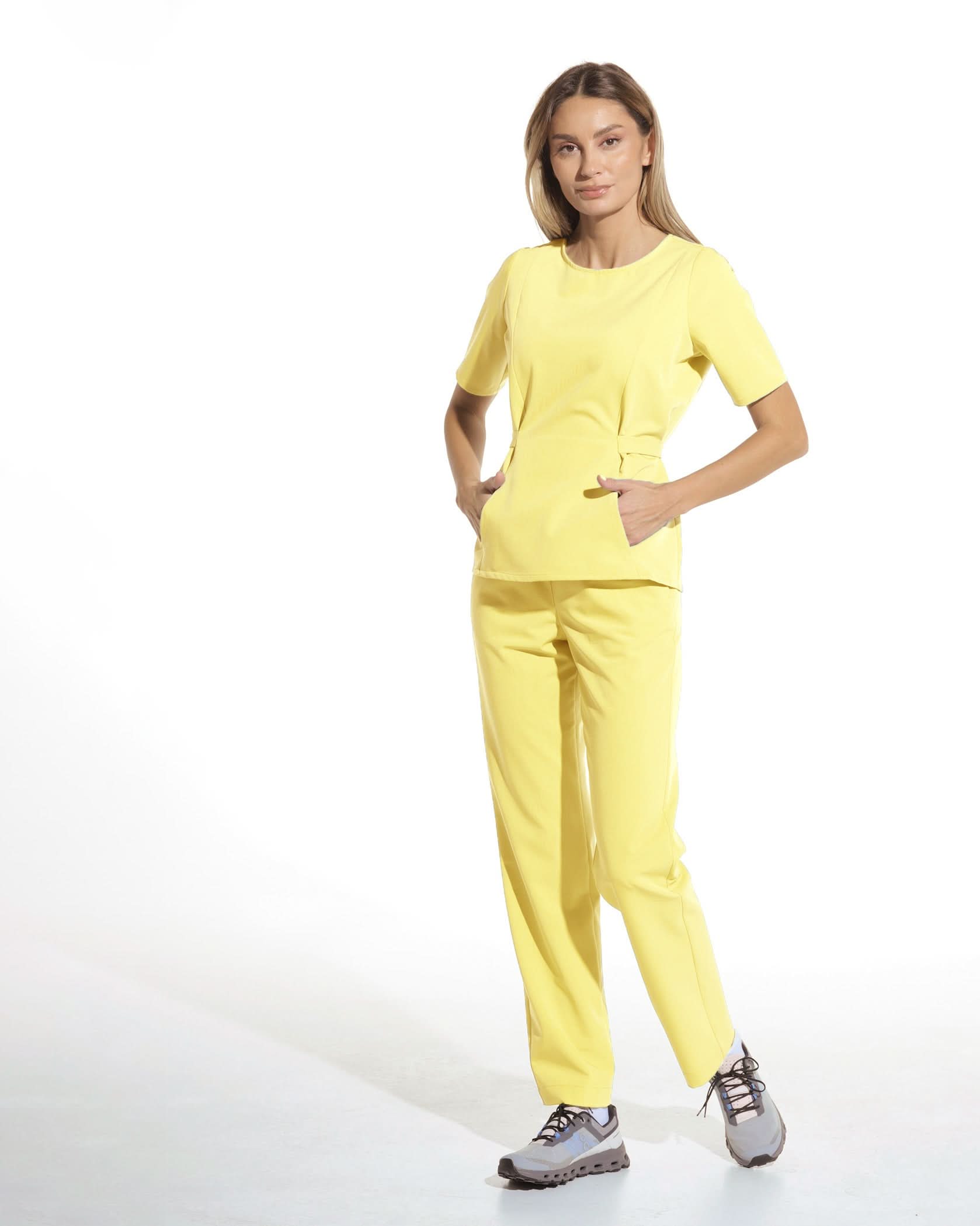 Bluza medicala THALYA lemon - 1zero1.ro