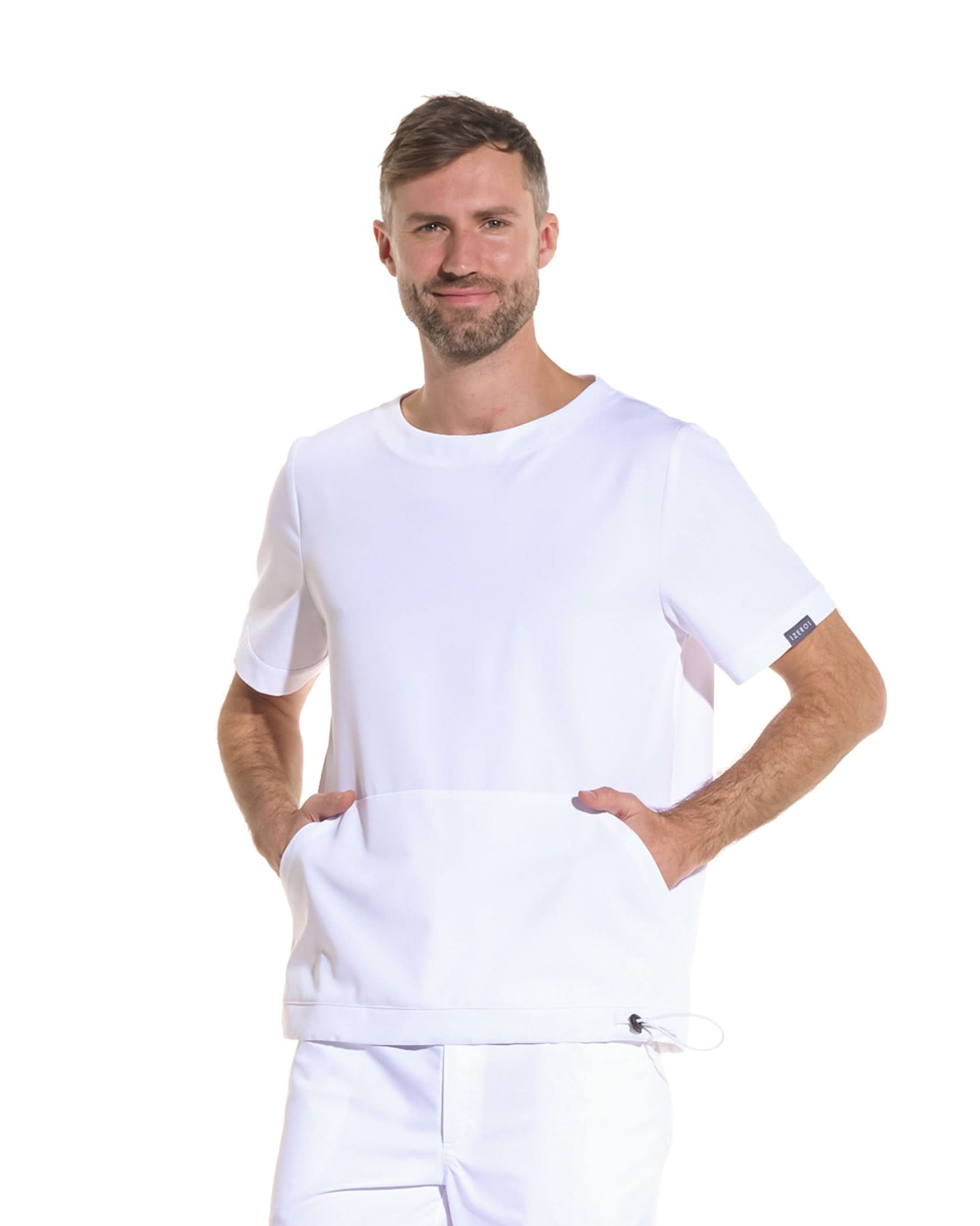 Bluza medicala barbati EVER alb - 1zero1.ro