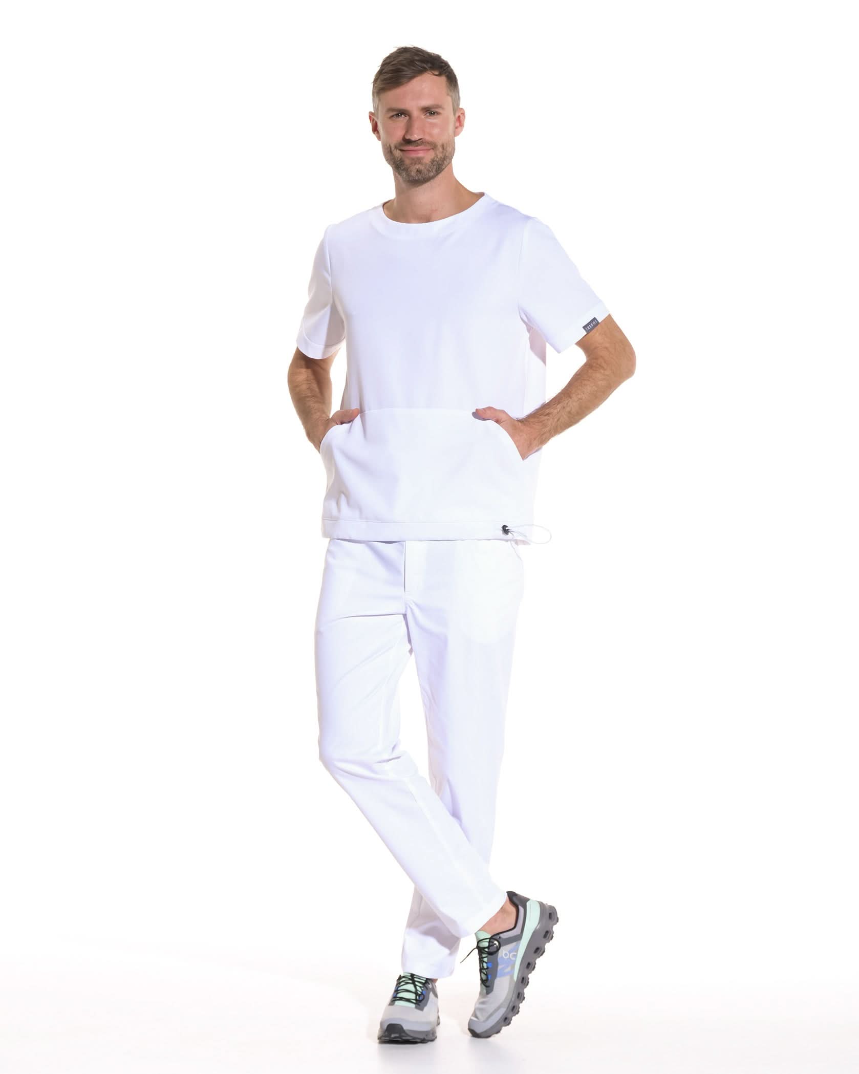 Bluza medicala barbati EVER alb - 1zero1.ro