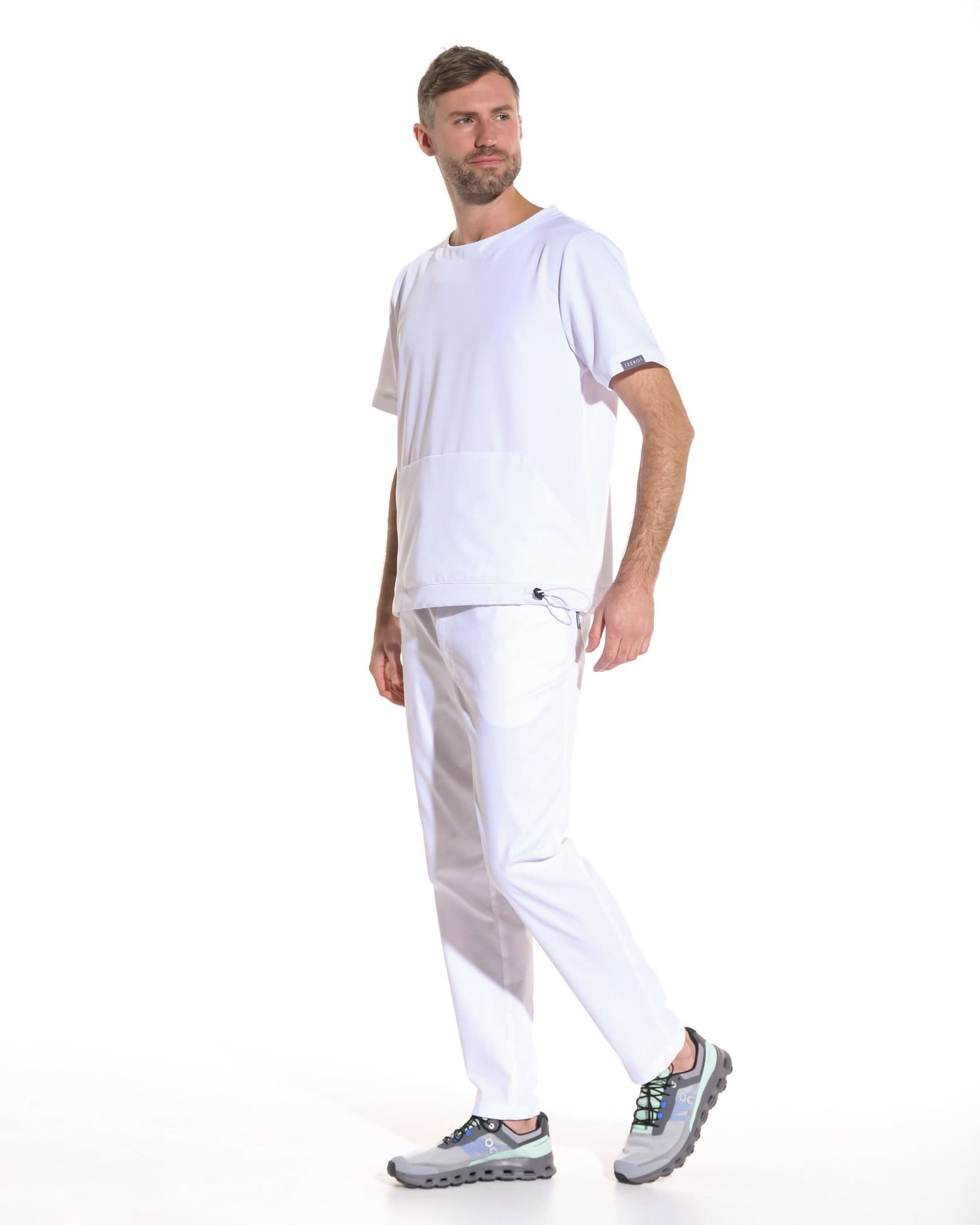 Bluza medicala barbati EVER alb - 1zero1.ro