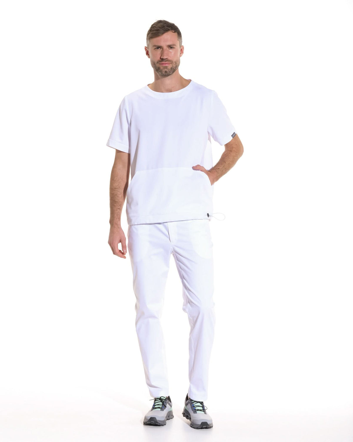 Bluza medicala barbati EVER alb - 1zero1.ro