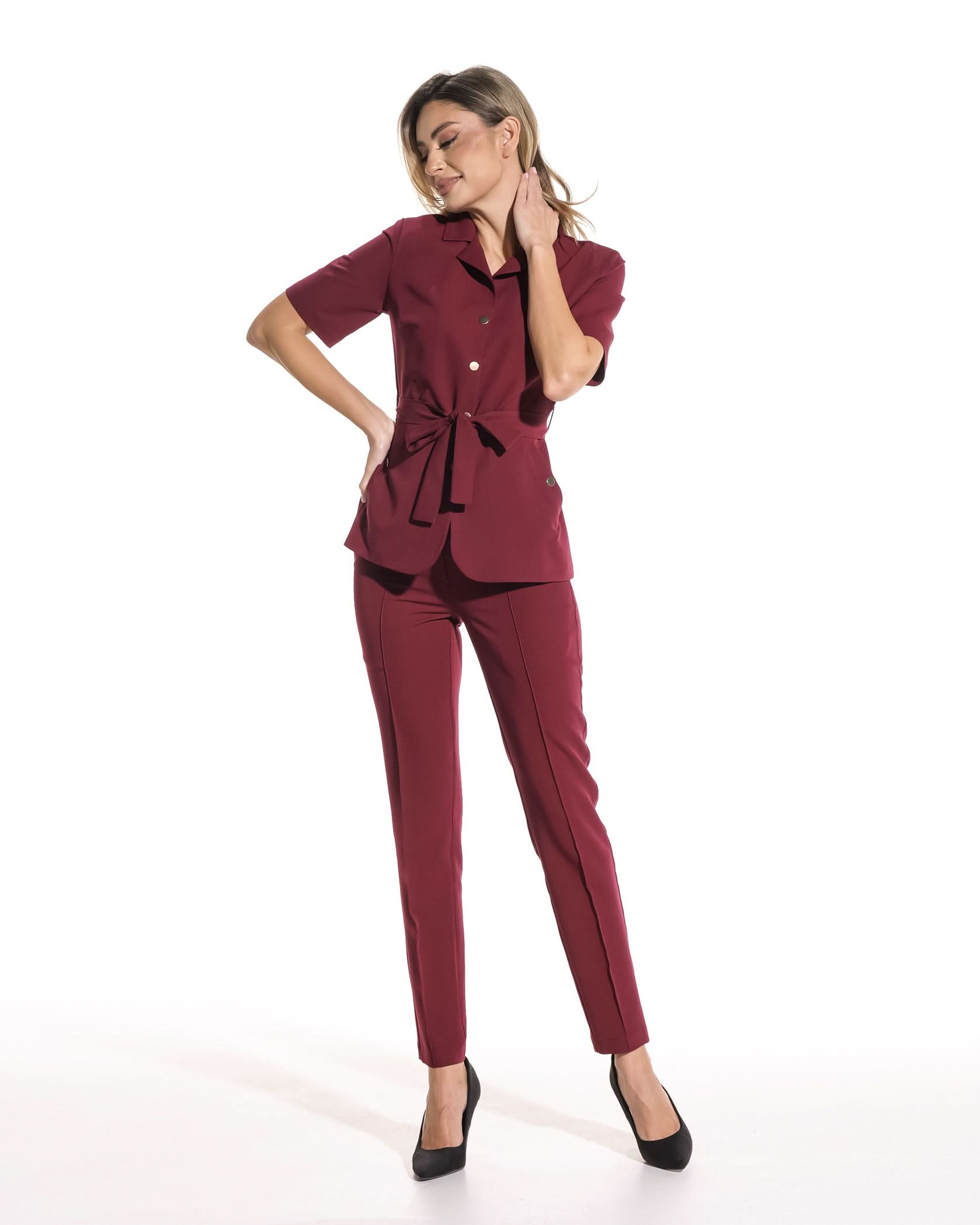 Pantaloni NOVUM bordo - 1zero1.ro