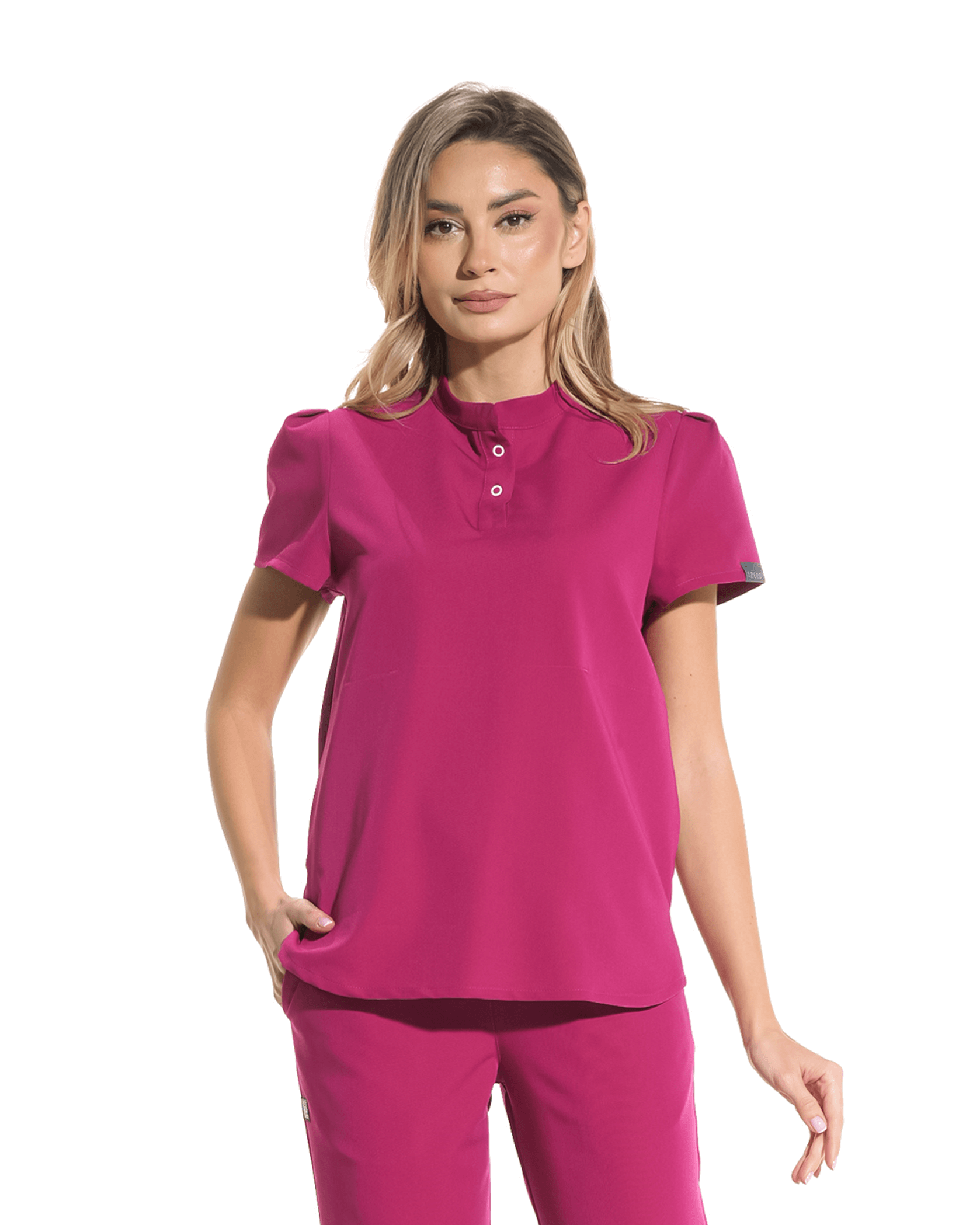 Bluza medicala FRIDA magenta - 1zero1.ro
