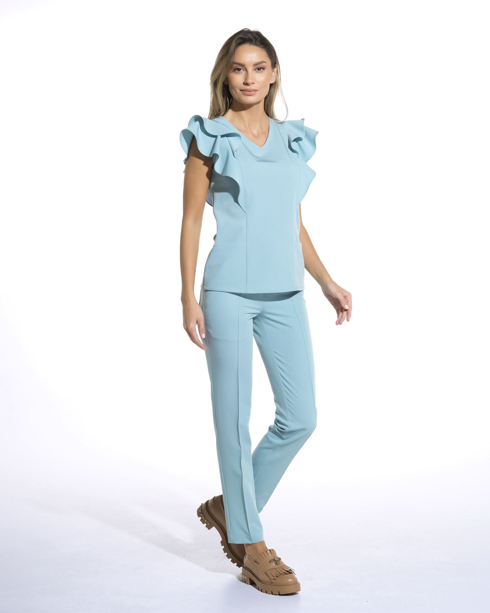Bluza medicala AVRA blue - 1zero1.ro
