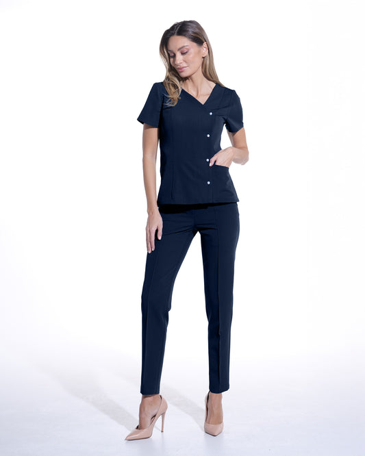 PERLA navy medical blouse