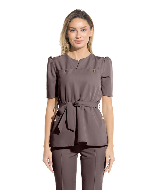 Medizinische Bluse MIRA mokka