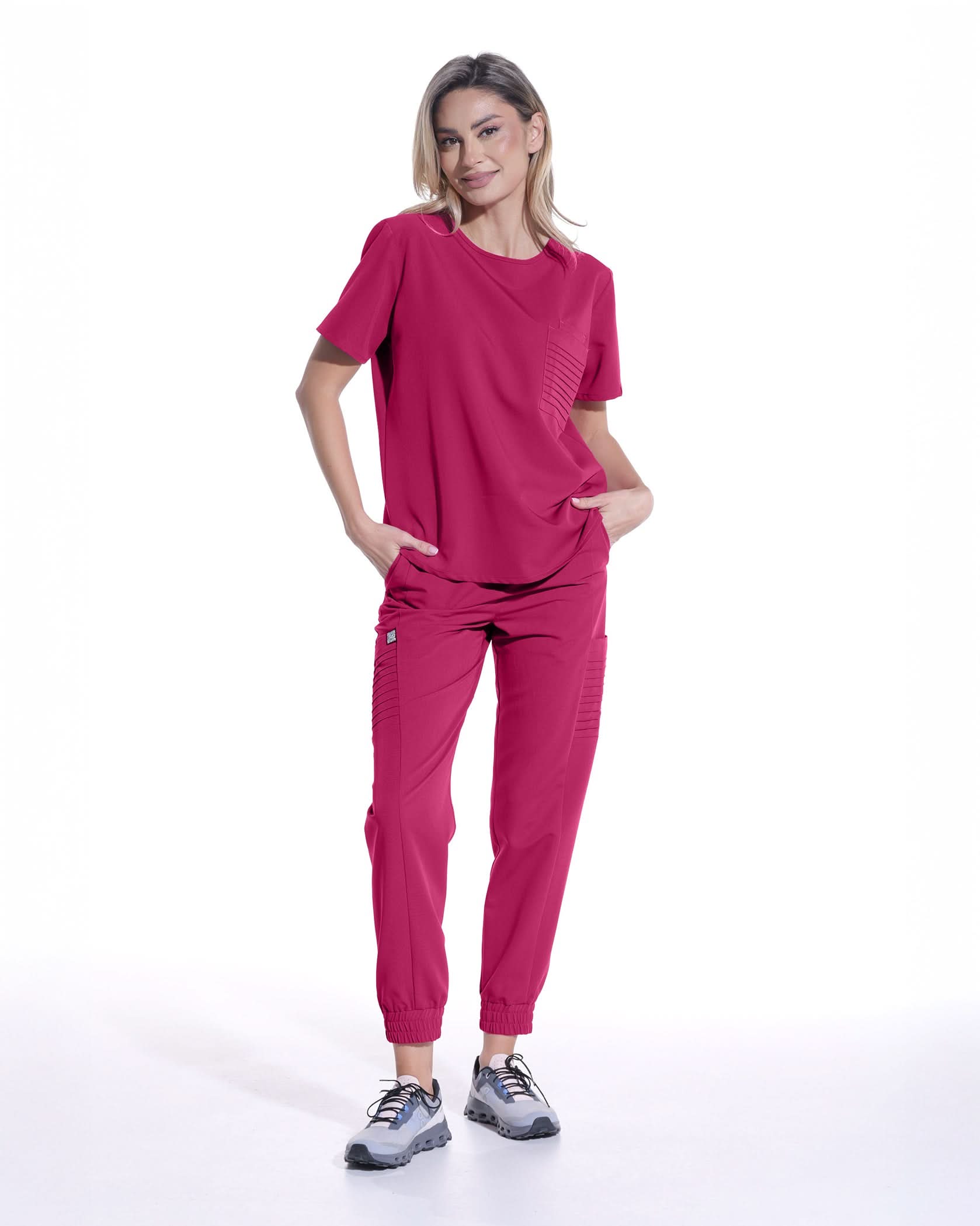 Bluza medicala NEVIA magenta - 1zero1.ro