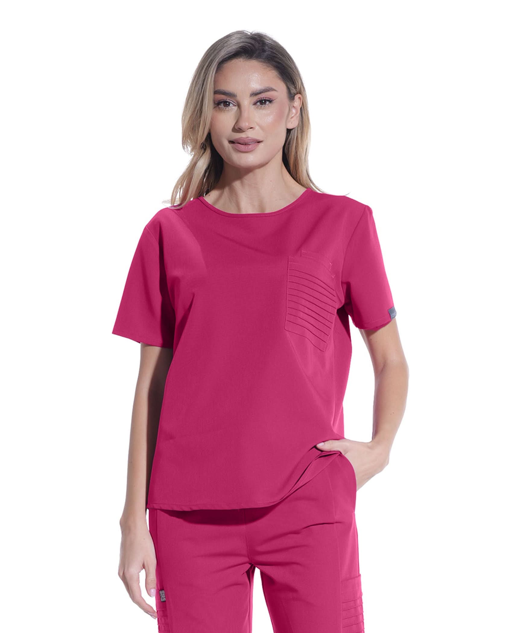 Bluza medicala NEVIA magenta - 1zero1.ro