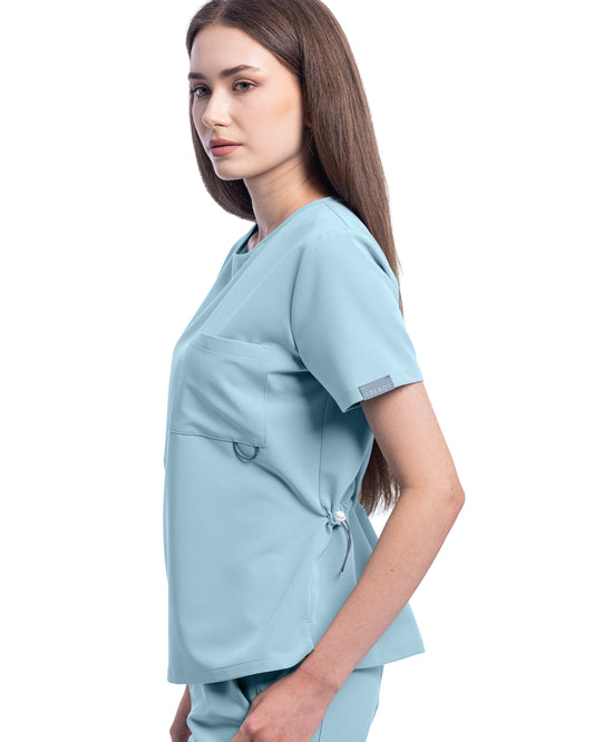 FLOW Blue Scrub Top