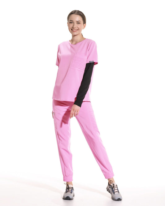 Bluza medicala NEVIA roz - 1zero1.ro