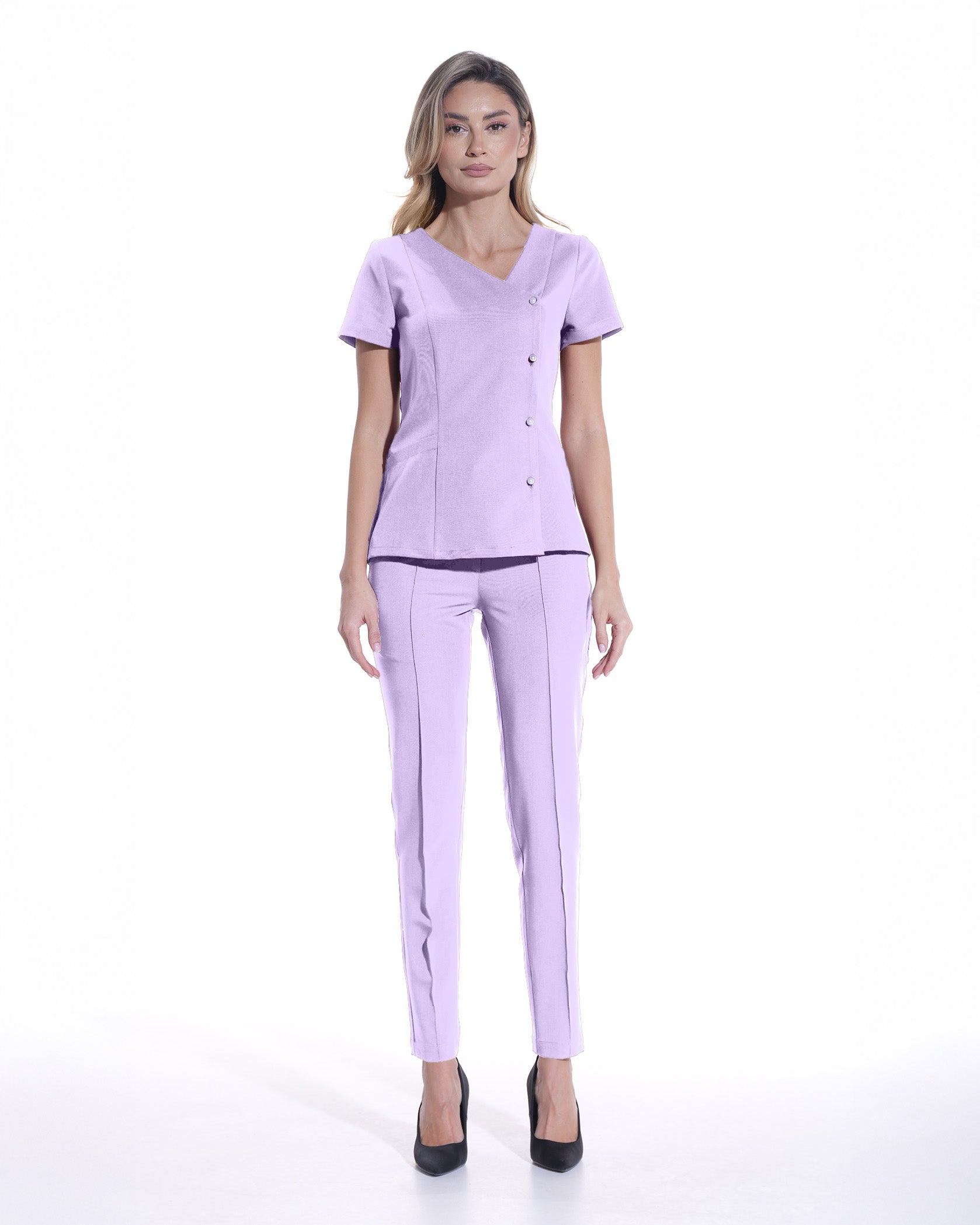 Bluza medicala PERLA lila - Imagine 3