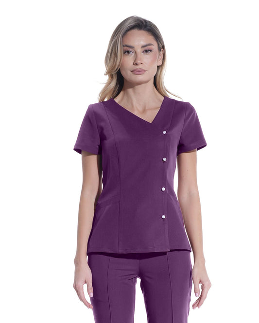Medical blouse PERLA plum