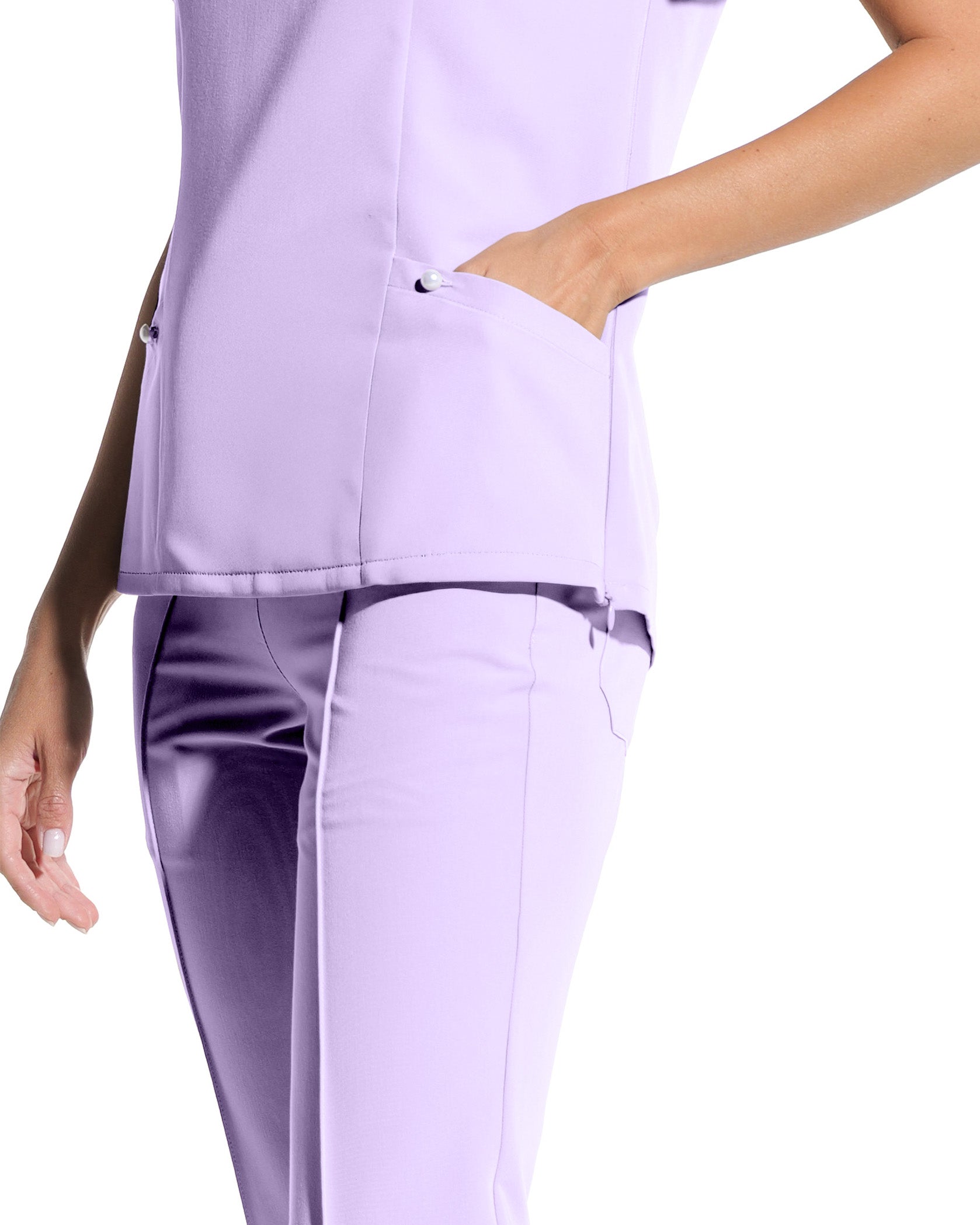 Bluza medicala PETALI lila - Imagine 4