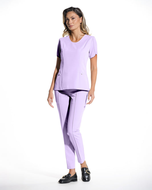PETALI Lilac Scrub Top