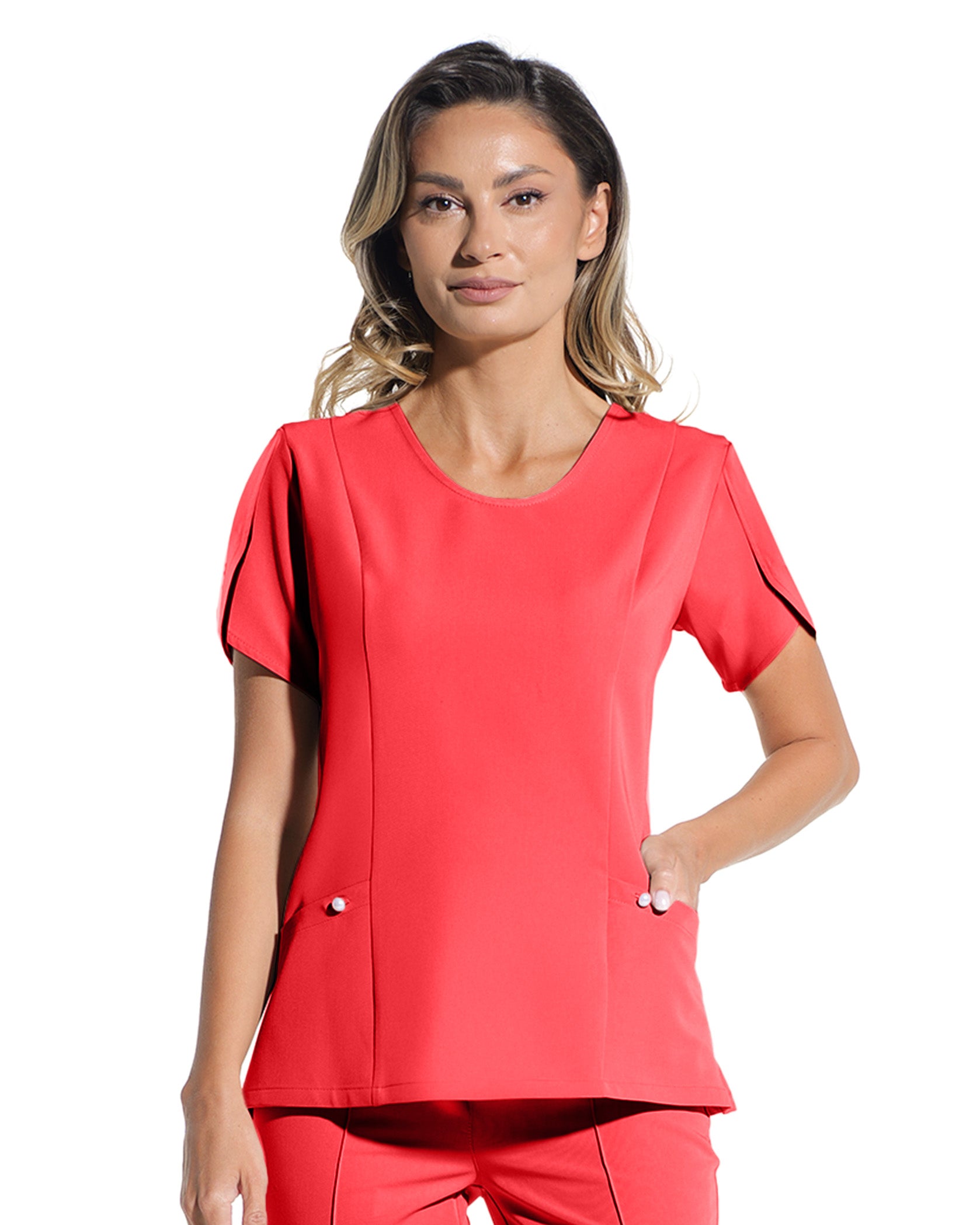 PETALI Rot Kasack - Detail Nahaufnahme