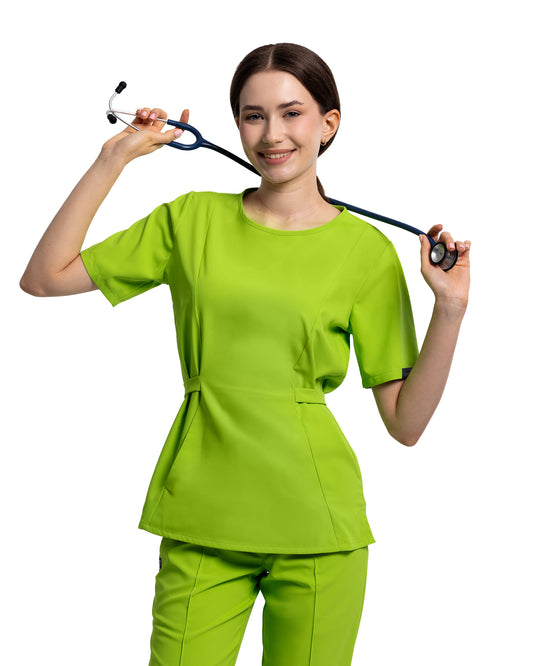 THALYA Kiwi Scrub Top