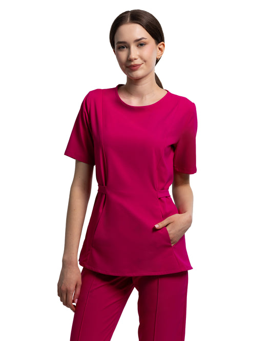 THALYA Orchid Scrub Top