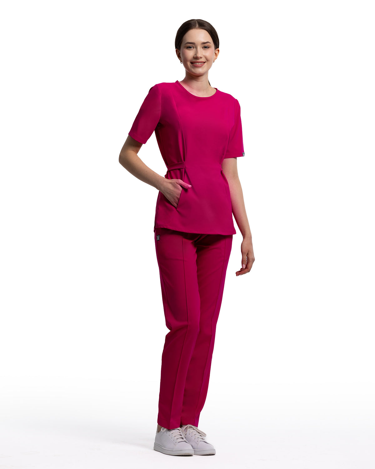 THALYA Orchid Scrub Top