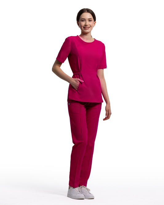 THALYA Orchid Scrub Top