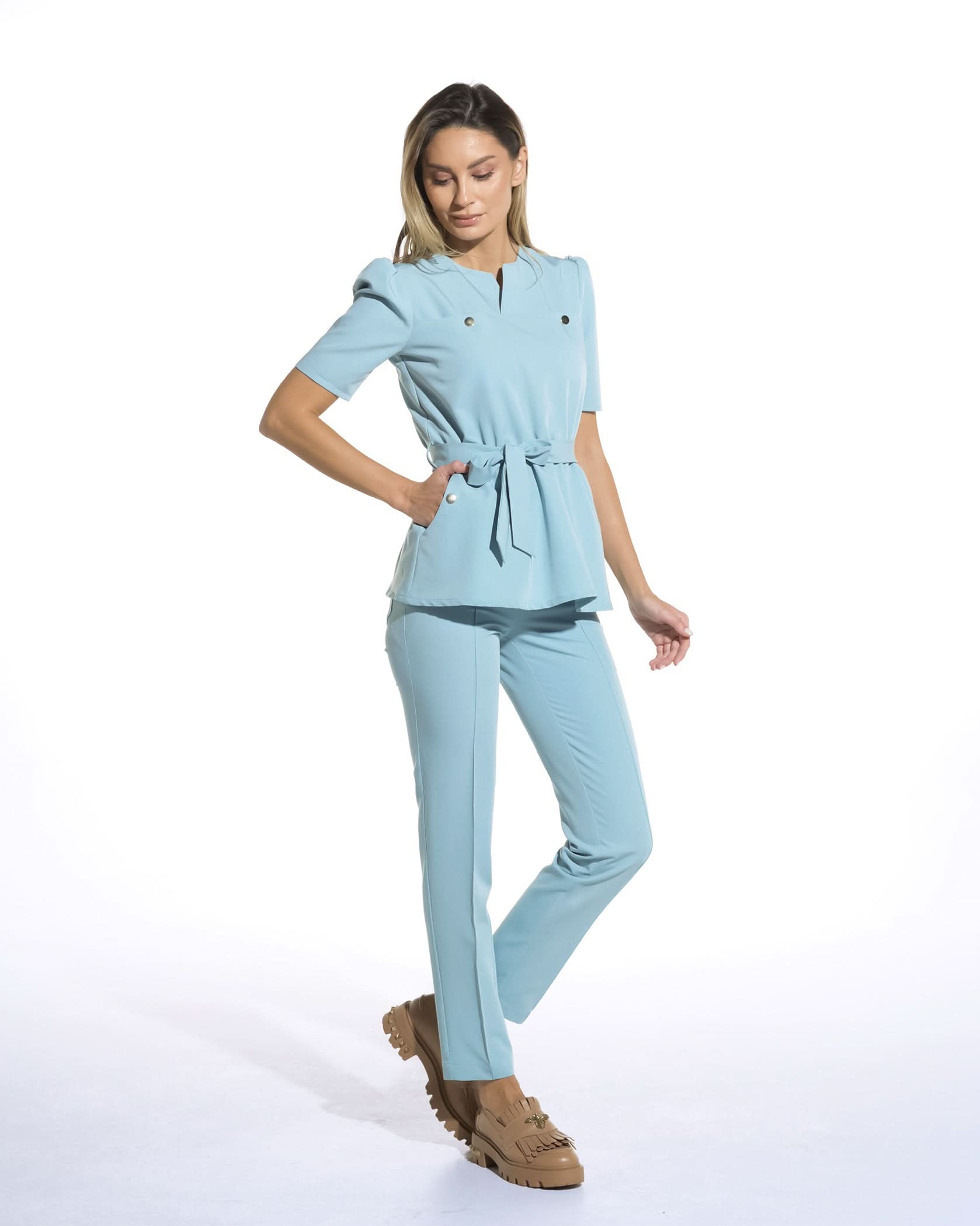 Bluza medicala MIRA blue - 1zero1.ro