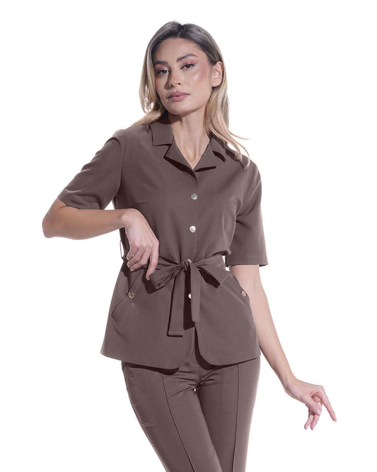 Medizinische Bluse VENUS mokka