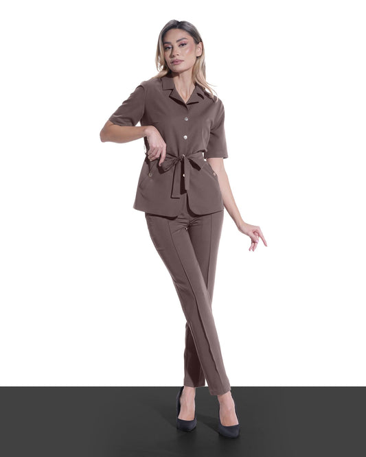 Medizinische Bluse VENUS mokka