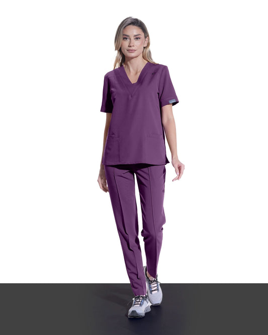 VERSO plum medical blouse