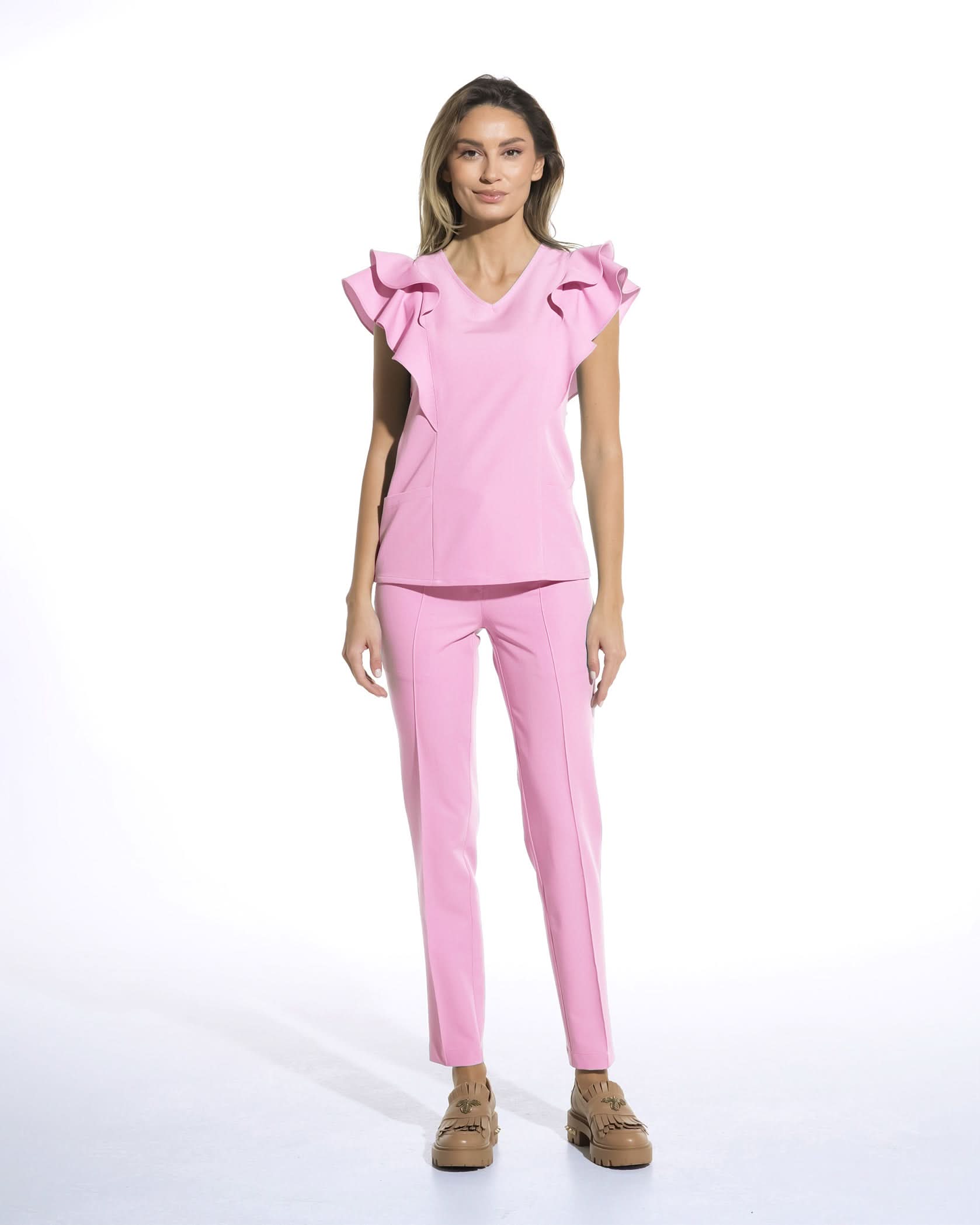 Bluza medicala AVRA roz - 1zero1.ro