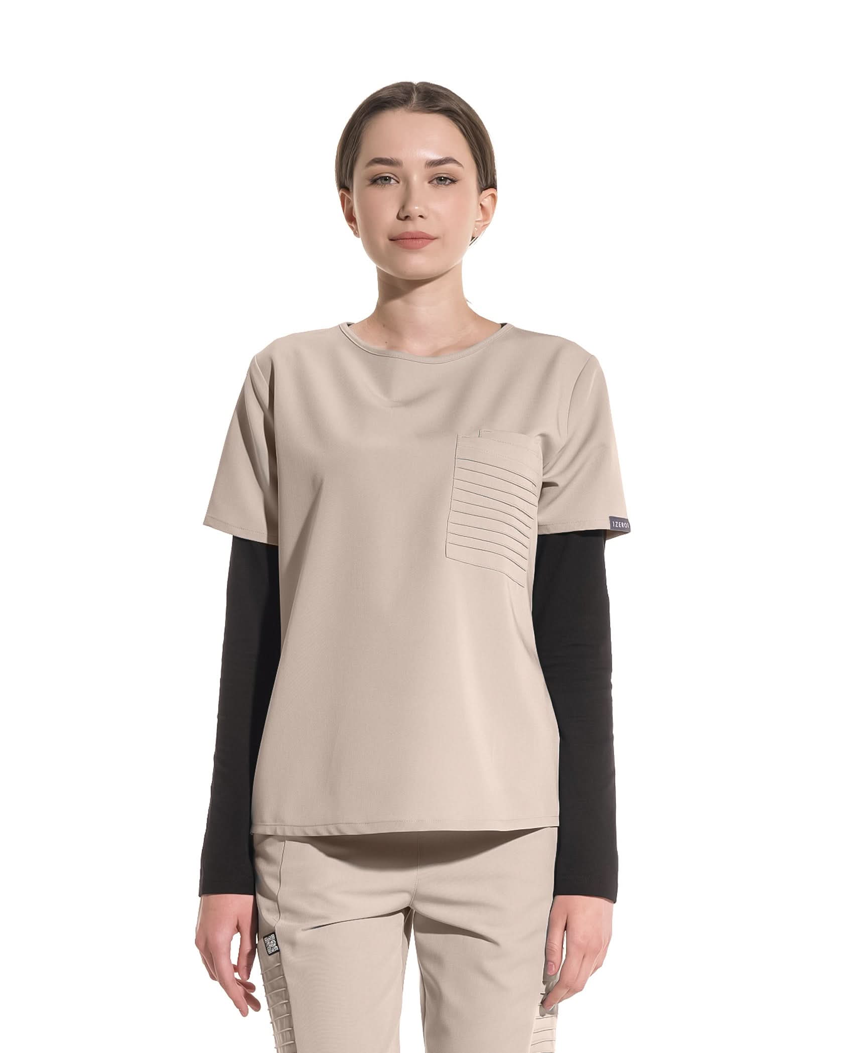 Bluza medicala NEVIA latte - 1zero1.ro