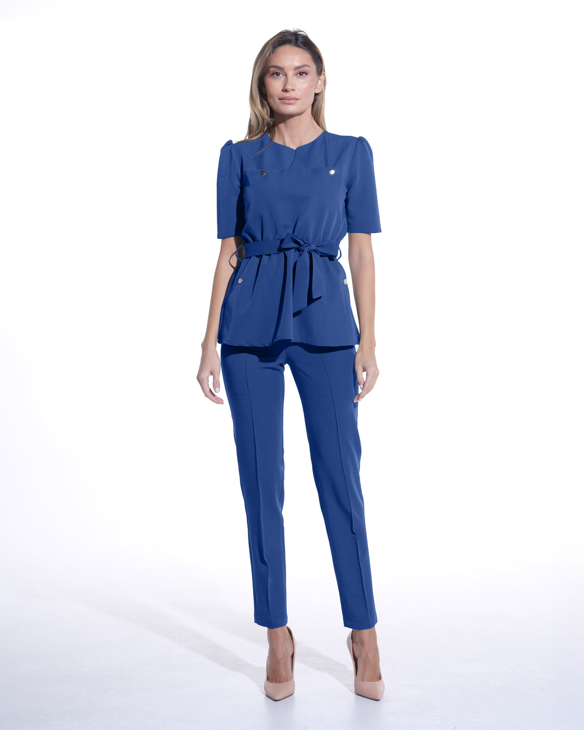 MIRA Royal Blue Scrub Top