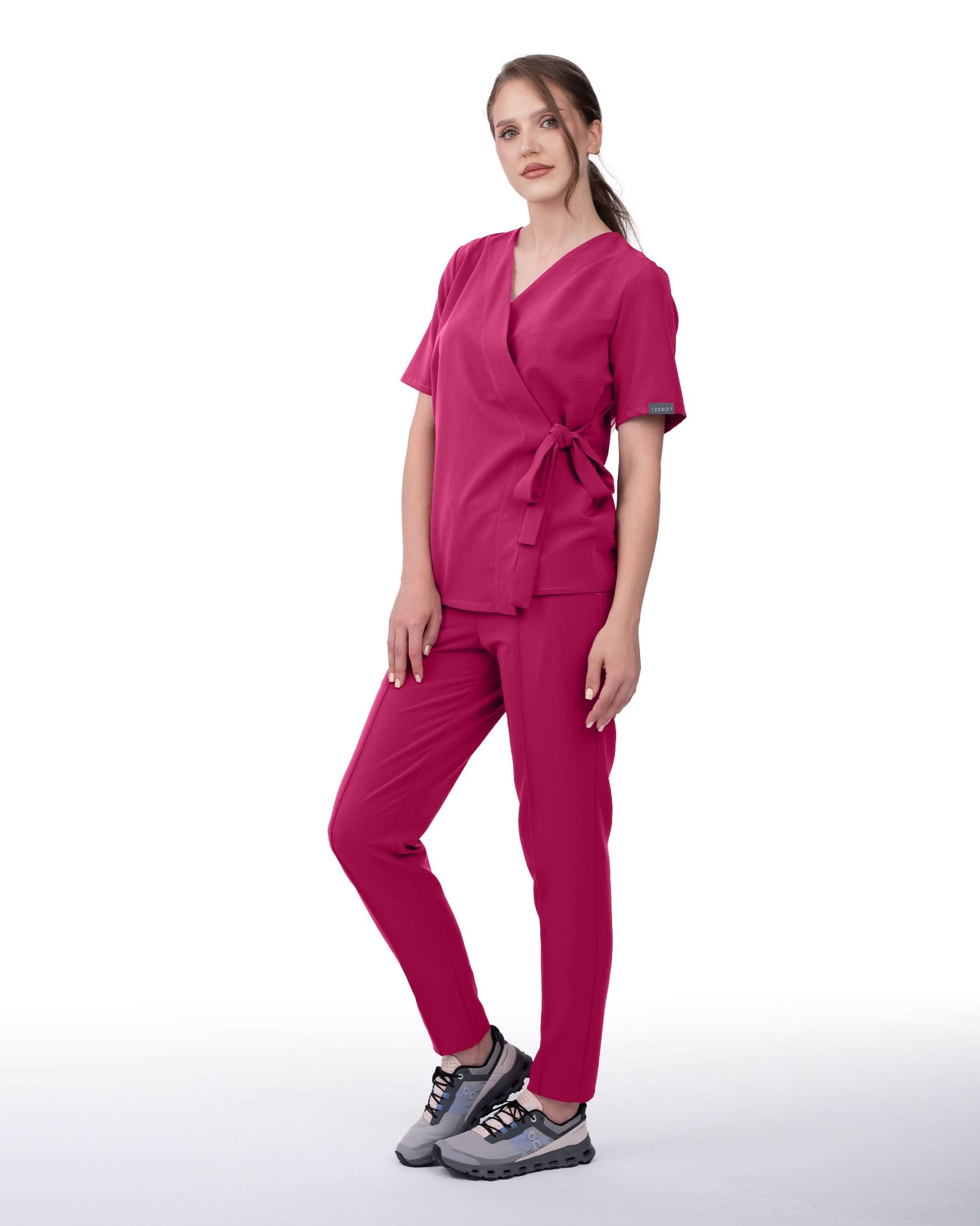 Bluza medicala ANAIS magenta - 1zero1.ro