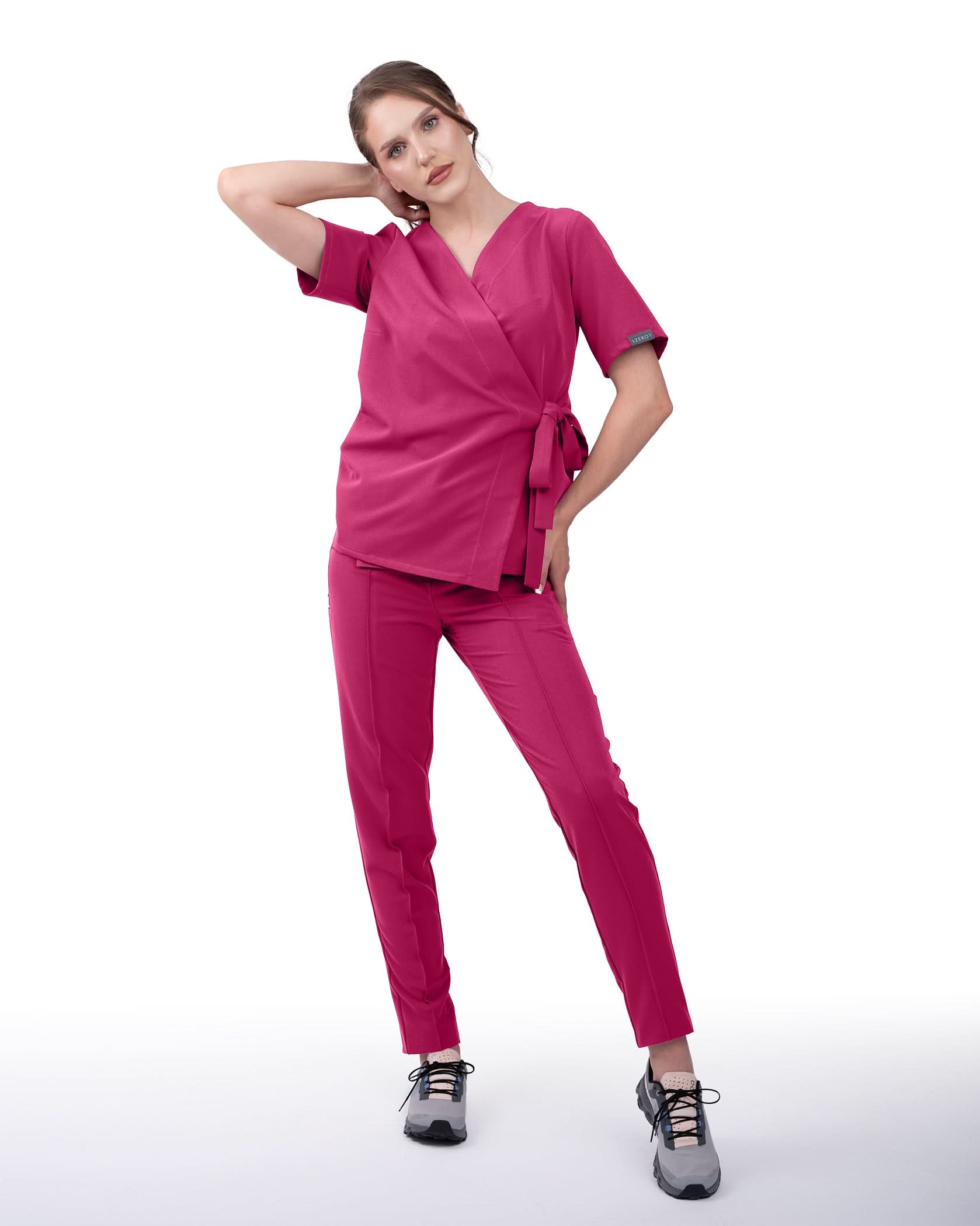 Bluza medicala ANAIS magenta - 1zero1.ro
